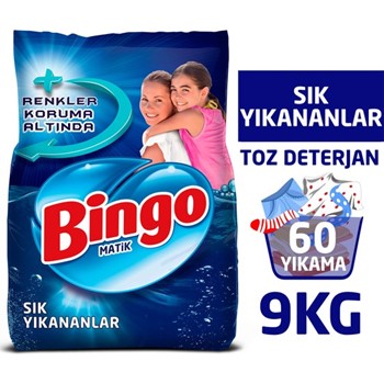 Toz Deterjan Bingo Matik 9kg Sık Yıkananlarr