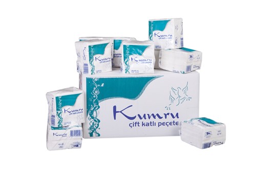 Kumru 25x25 100 Adet Çift Katlı Peçete