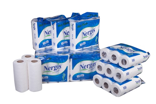 Nergis Lamineli Çift Katlı Rulo Havlu Kağıdı